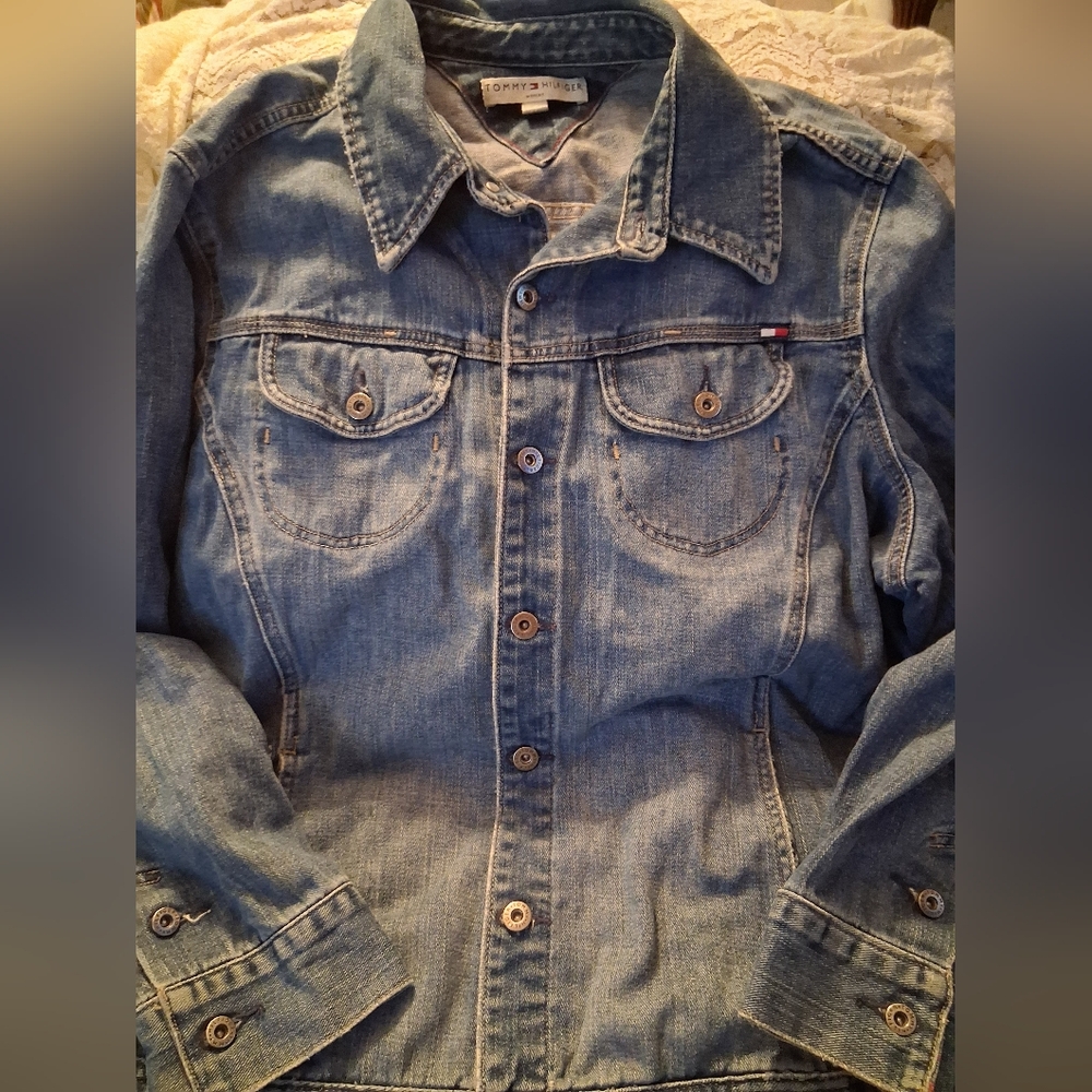 Ladies Tommy Hilfiger Denim Jean Jacket Sz 3